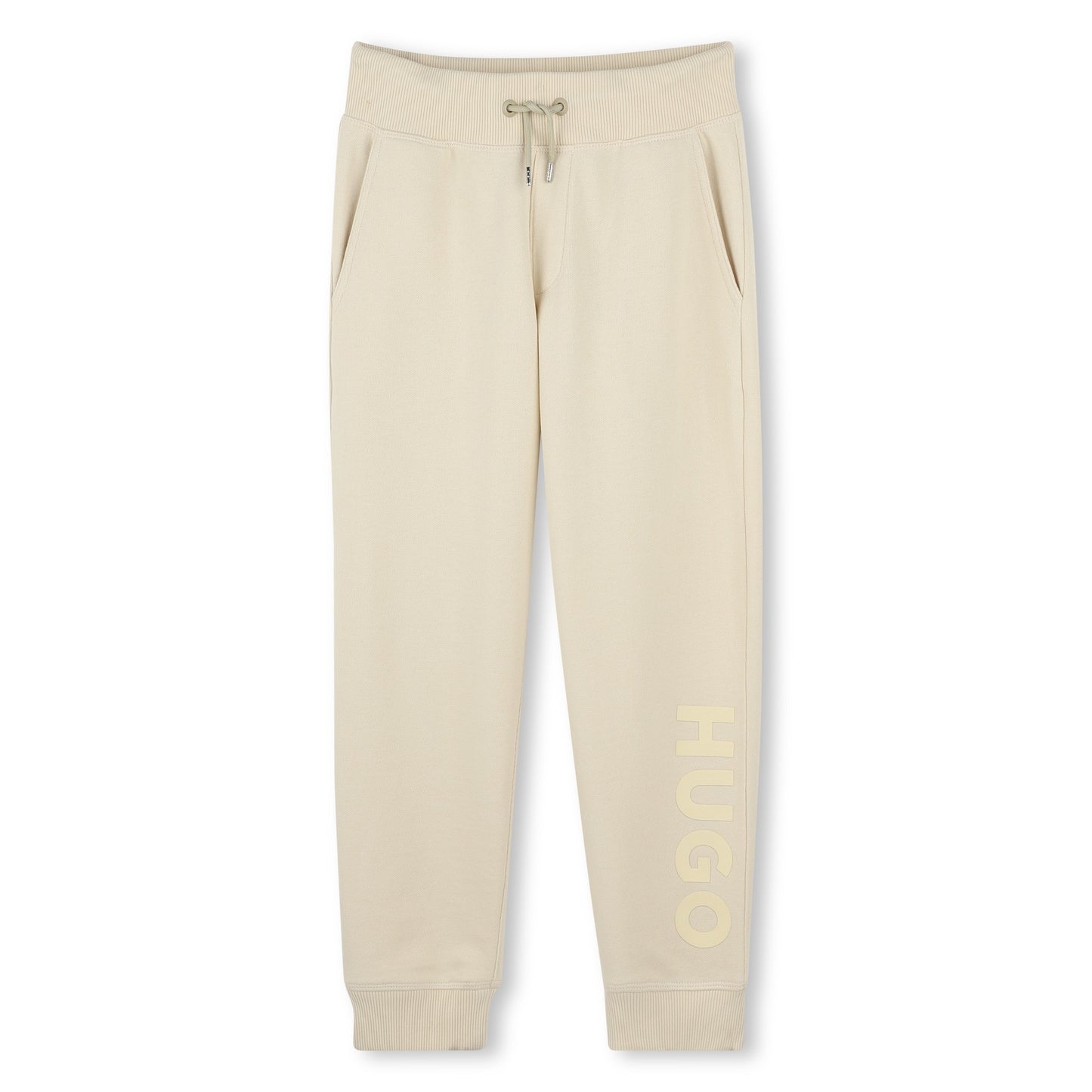 Hugo - Beige & "Hugo" joggingbroeken gedrukt op het onderbeen