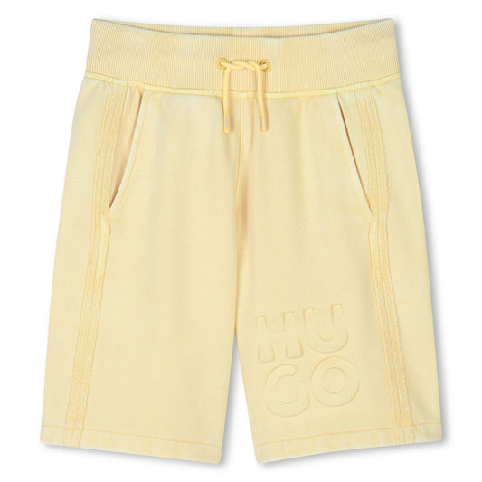 Hugo - Yellow Jogging Shorts & "Hugo" -logo in reliëf op de voorkant