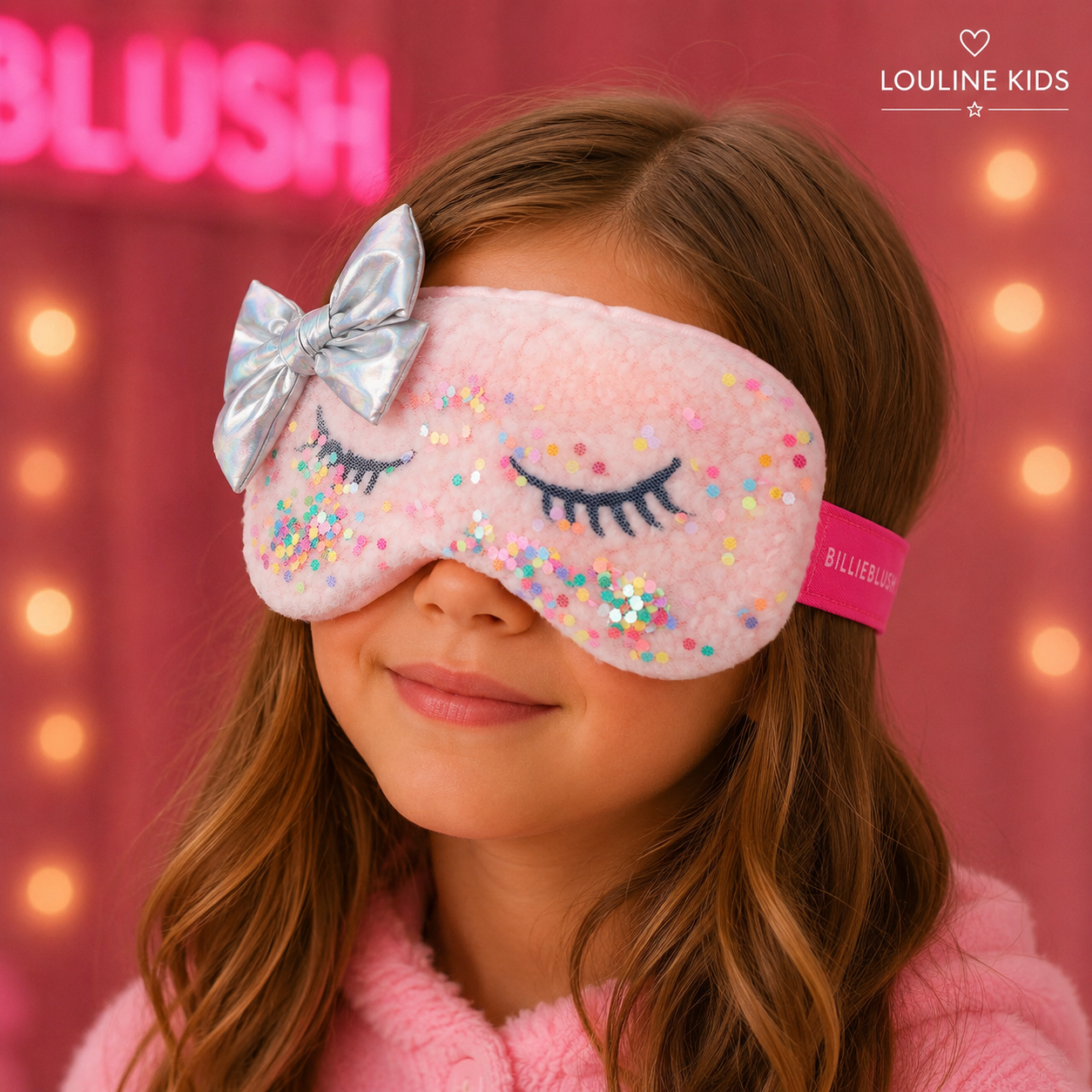 Billieblush - Masque de sommeil en polaire rose