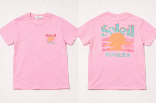 Mère & Fille : T-shirt rose Riviera
