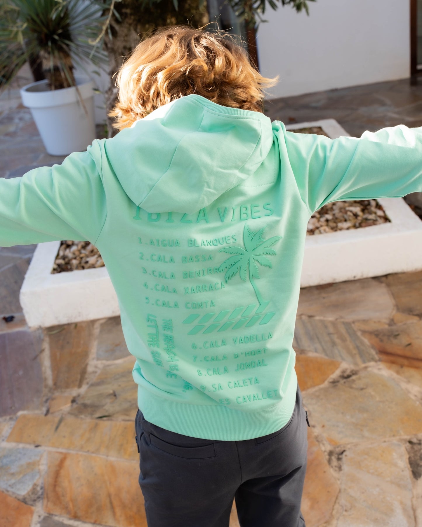 Skurk - Sweat à capuche backprint mint Sal