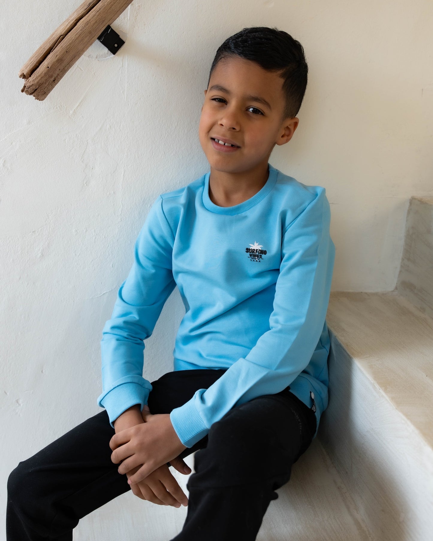 Skurk - Sweat backprint baby blue Saba