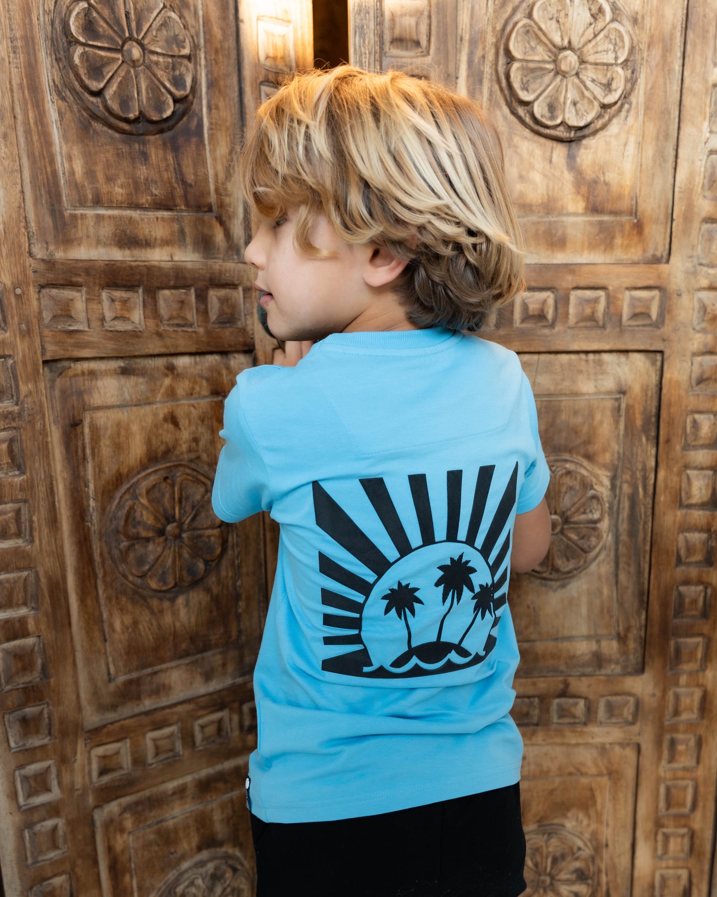 Skurk - T-shirt backprint baby blue Turf