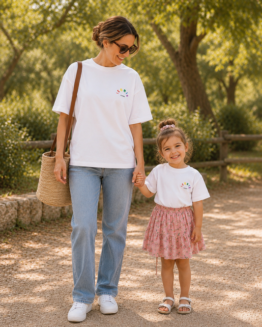 Mère & Fille - T-shirt blanc mixte ICONIC