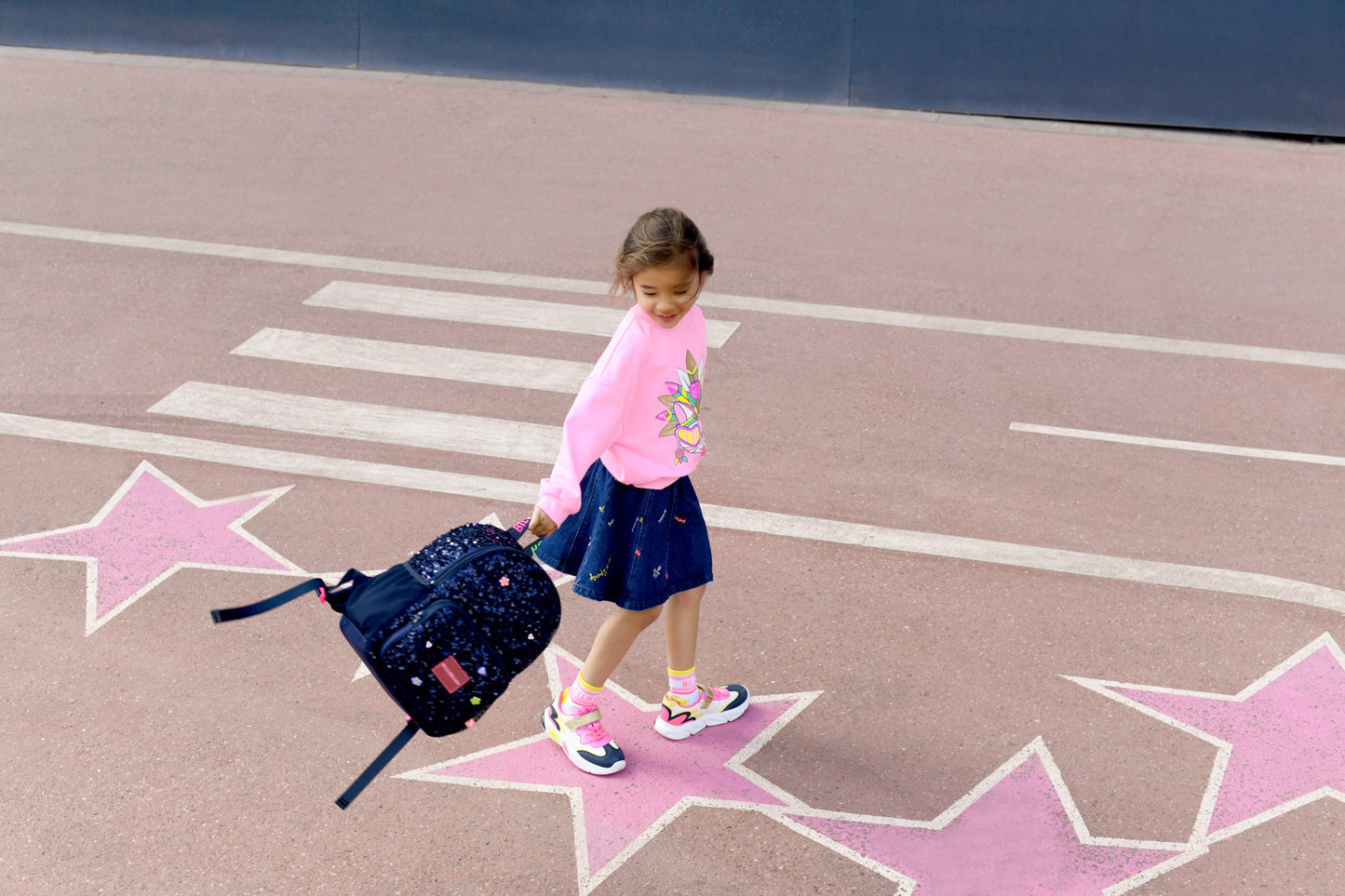 Billieblush - Sac à dos navy format école en sequins