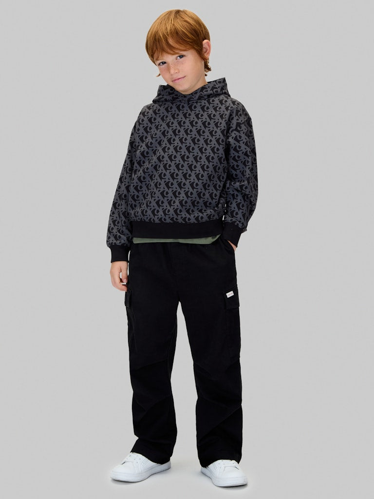 Calvin Klein - Sweat à capuche noir logo AOP