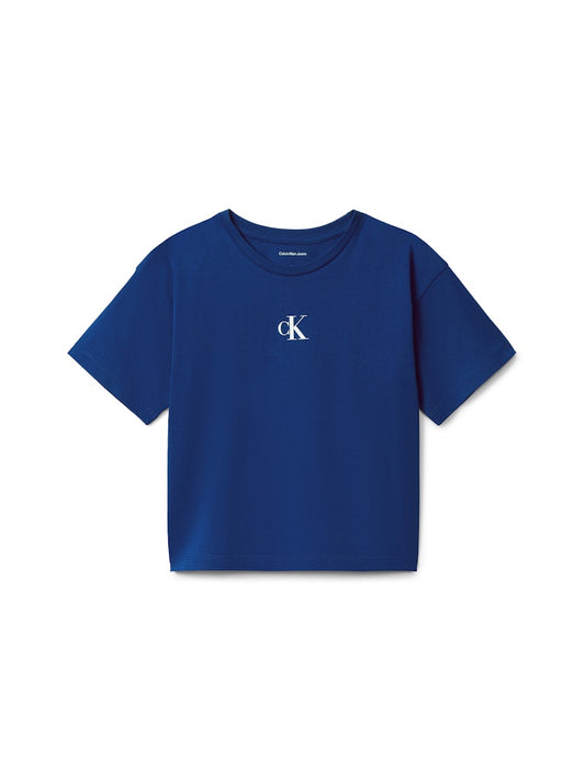 Calvin Klein - T-shirt logo boxy Bold Blue