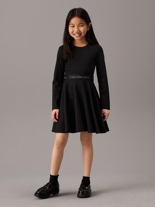 Calvin Klein - Robe noire Tape Punto