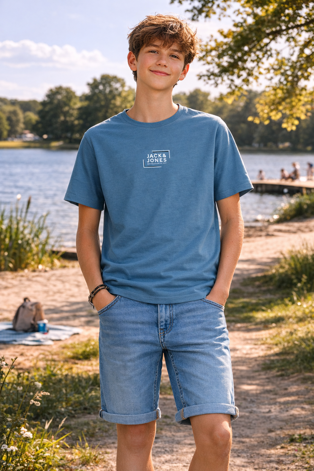 Jack & Jones - Blaues Mirage JJ CORP T-Shirt