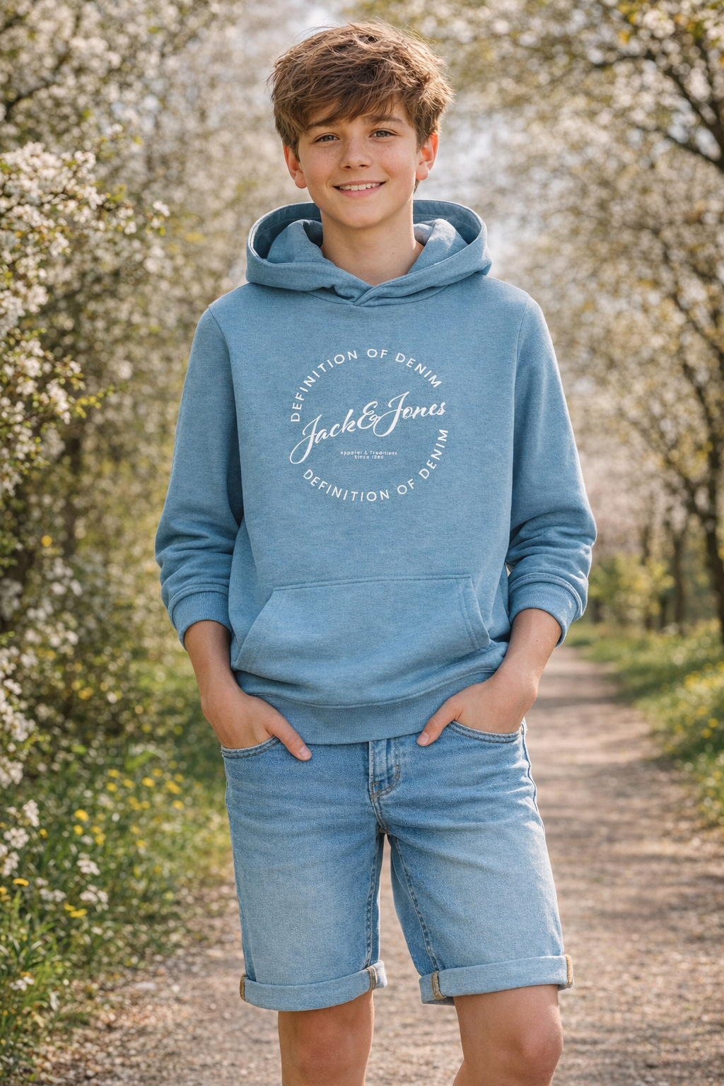 Jack&Jones - Sweat à capuche Blue Mirage JJGRAYSON