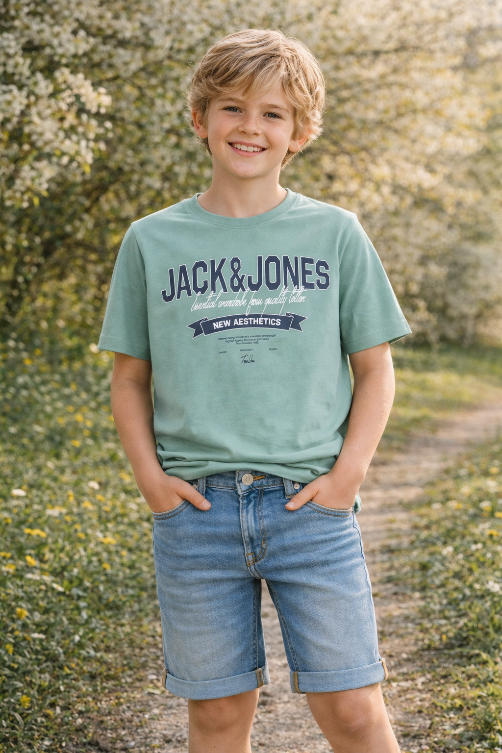 Jack&Jones - T-shirt Mineral Blue JJELOGO