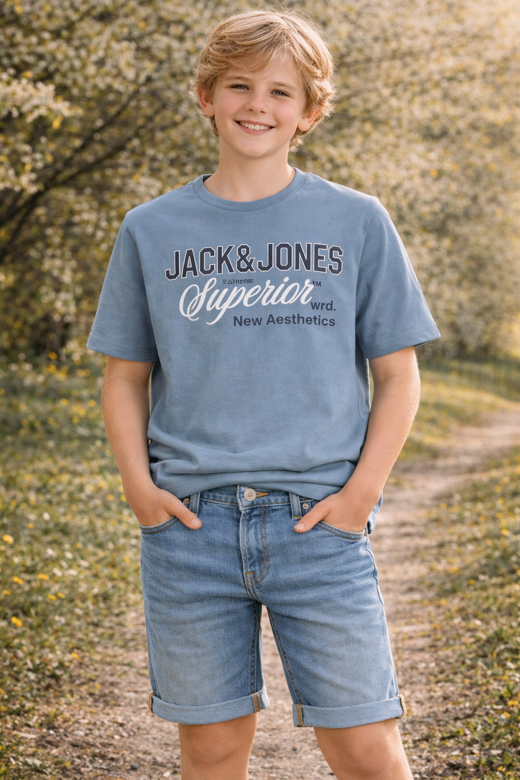 Jack&Jones - Camiseta Azul Mirage JJELOGO