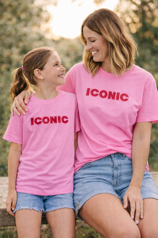 Mère & Fille - T-shirt rose ICONIC