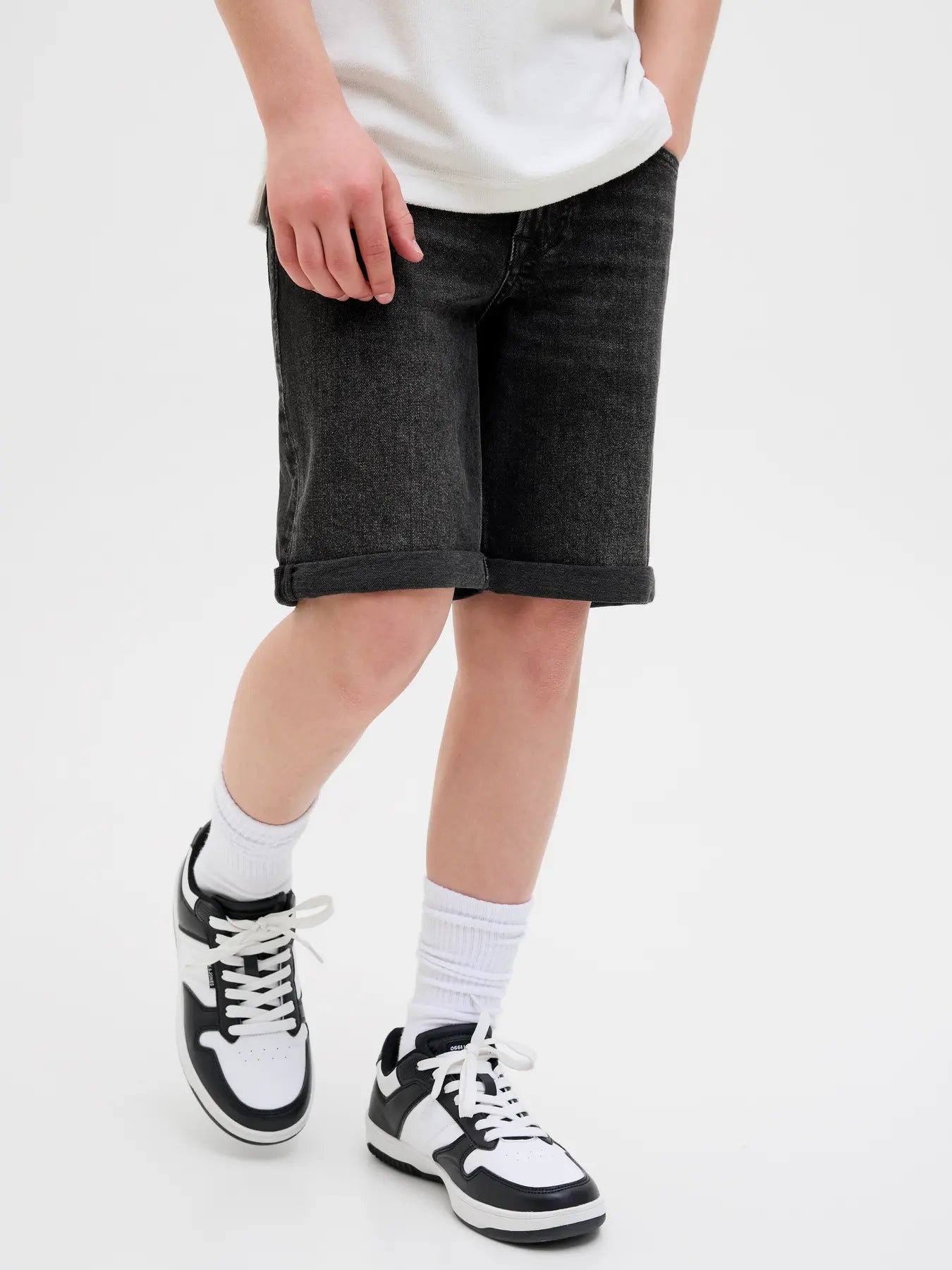 Jack&Jones - Short JJIRICK black denim 360