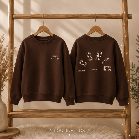 Mère & Enfant - Sweat chocolat backprint ICONIC ‼️ précommande : réception le 26/08