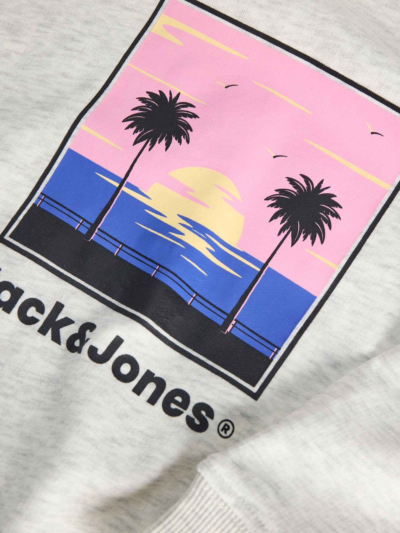 Jack&Jones - Sweat à capuche White Mélange JJPERRY