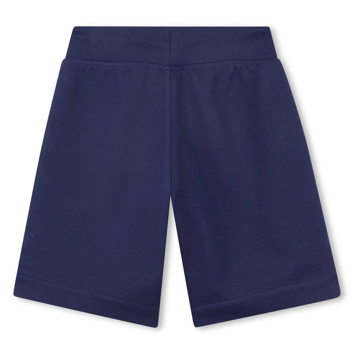Hugo - Jogging Short Medieval Blue & Small Relief Logo op de onderbenen