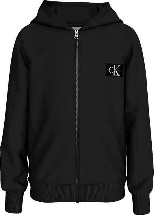 Calvin Klein - Gilet zippé à capuche noir