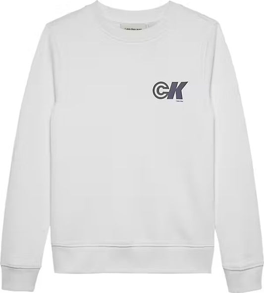 Calvin Klein - Zweet helder wit Terry Crewneck