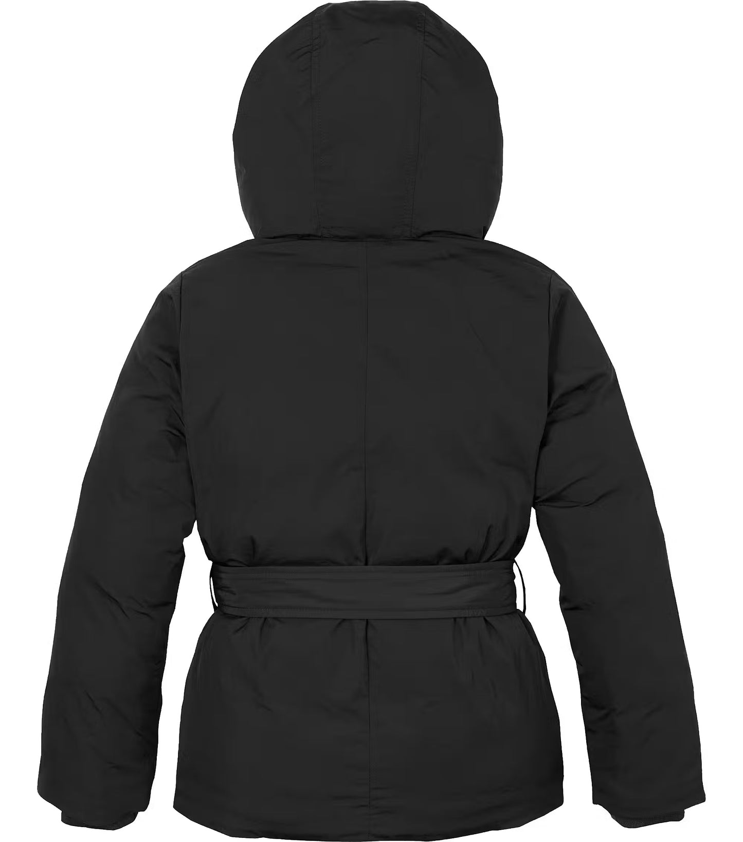 Calvin Klein - Veste ceinturée noire avec capuche