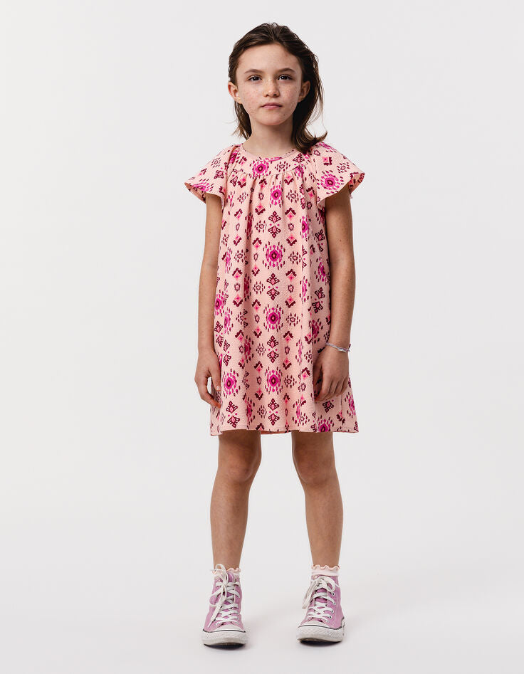 IKKS - Robe rose à imprimé New Tradition