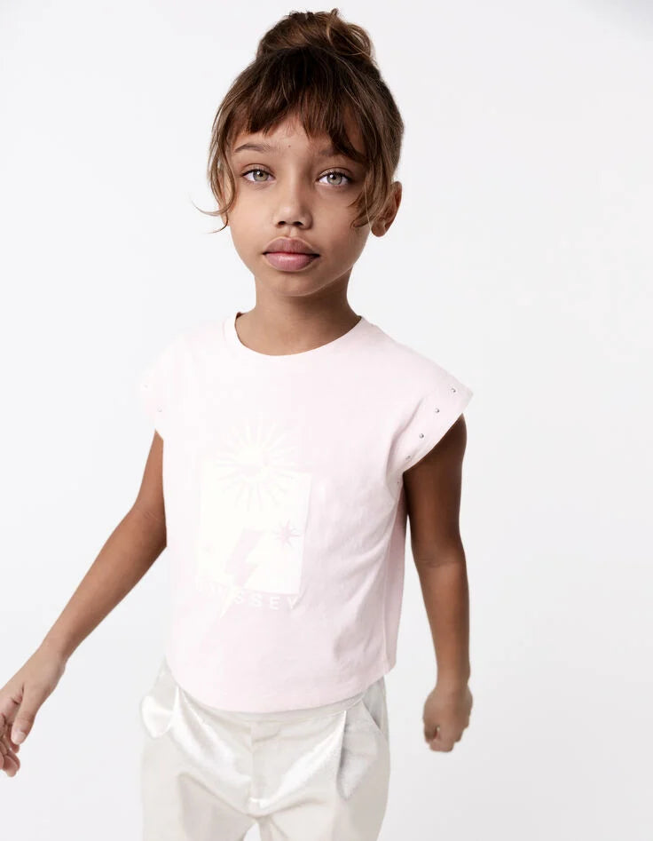Ikks - Pulver Pink T -Shirt White Rock Odyssey