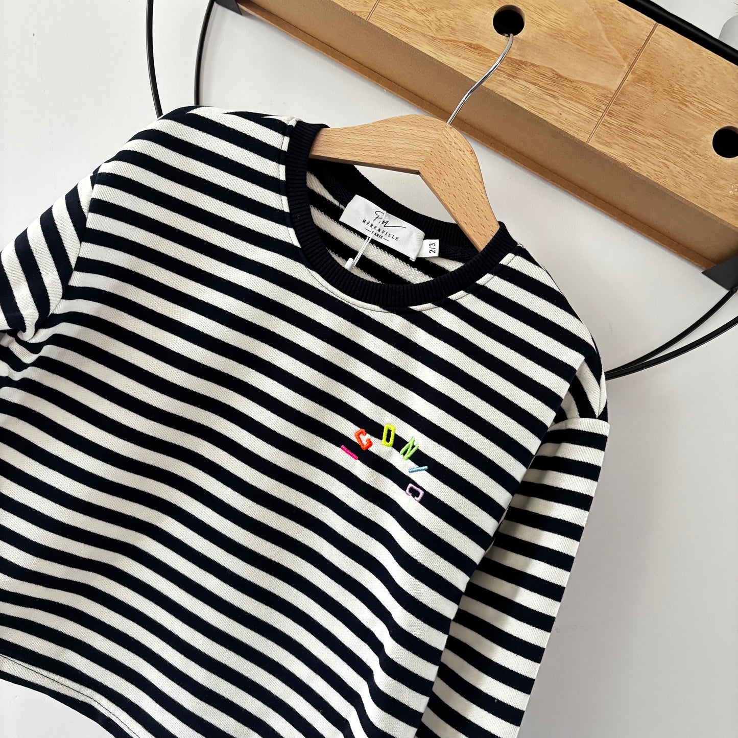 Mère & Fille - Sweat rayé navy & blanc ICONIC