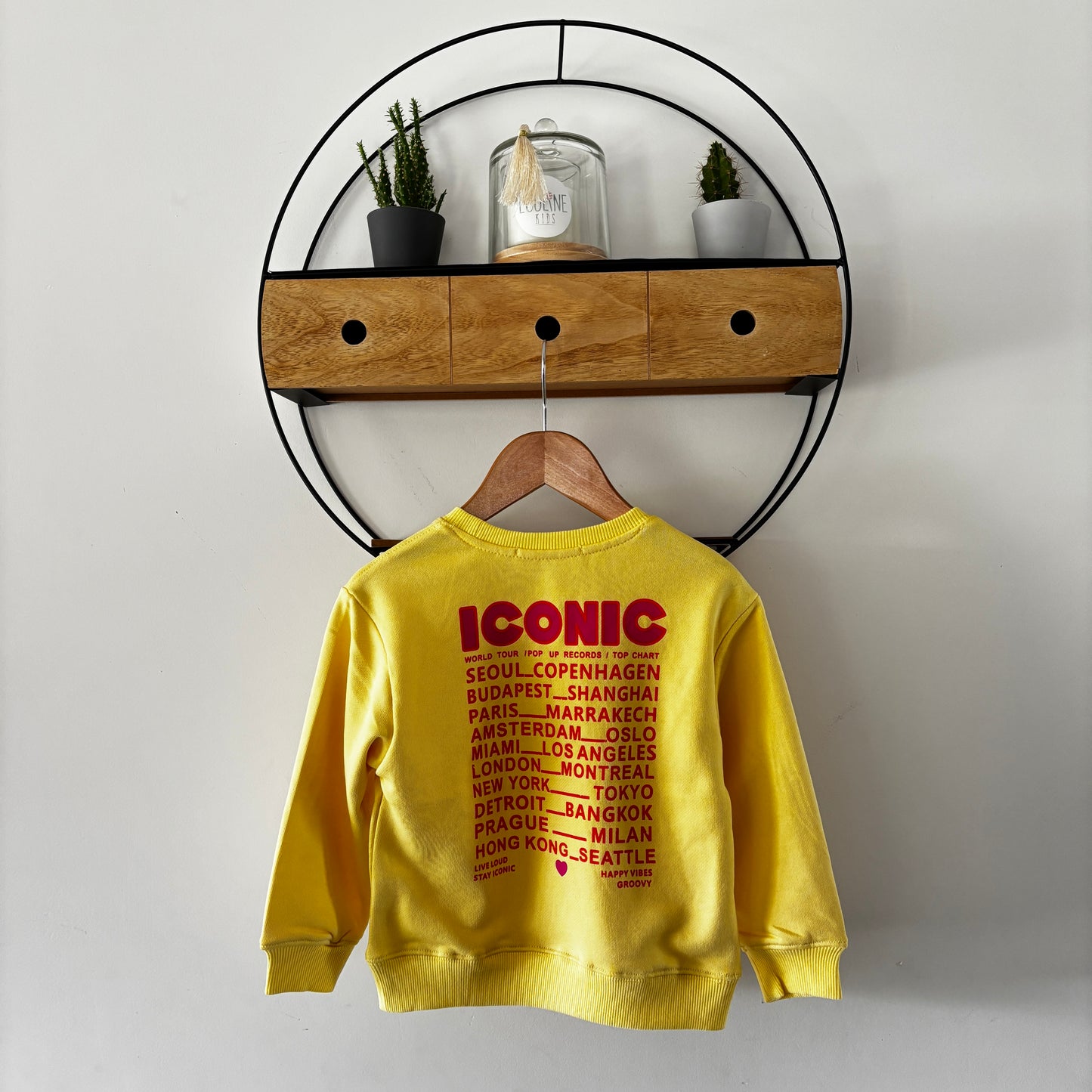 Mère & Fille - Sweat fin jaune ICONIC