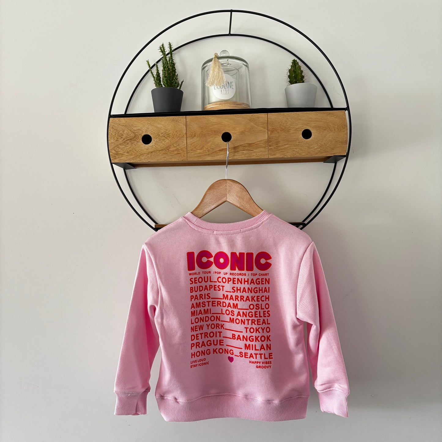 Mère & Fille - Sweat fin rose ICONIC