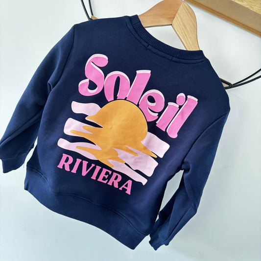 Mère & Fille - Sweat fin navy RIVIERA