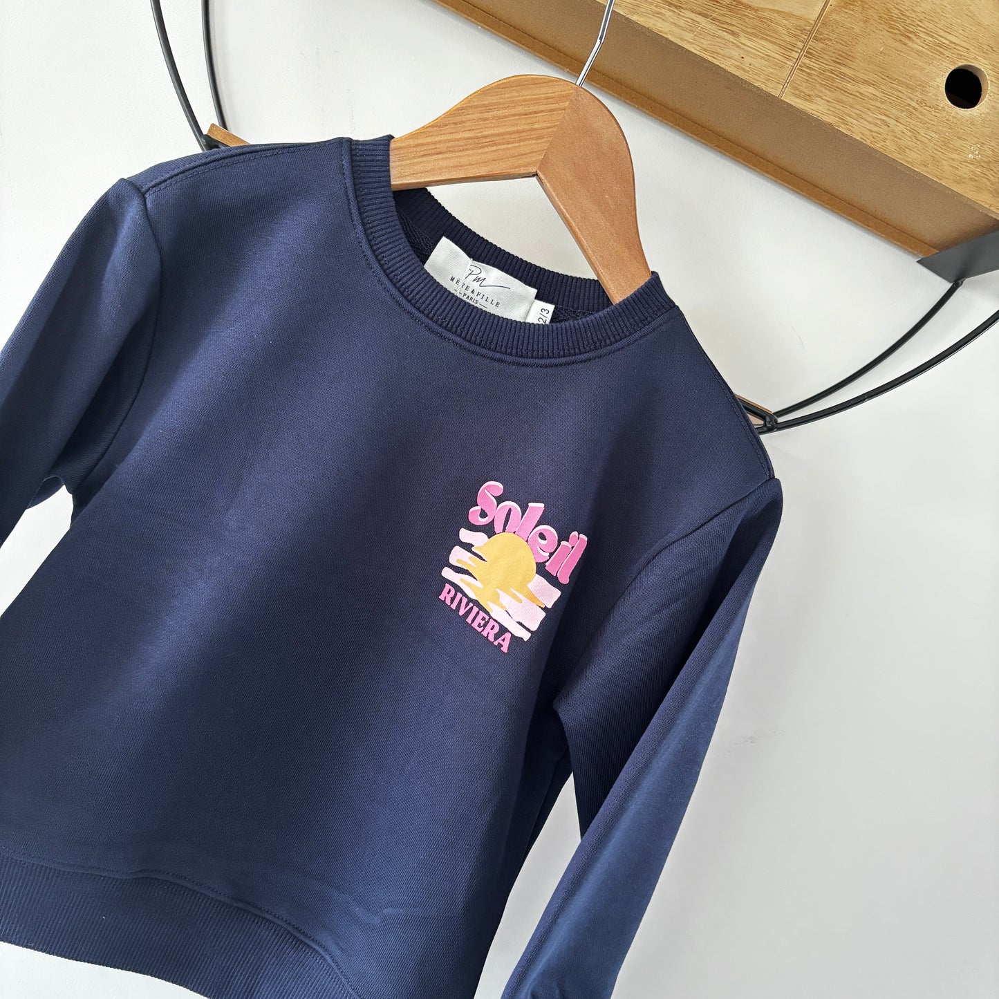 Mère & Fille - Sweat fin navy RIVIERA