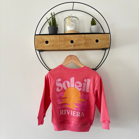 Mère & Fille - Sweat fin corail RIVIERA
