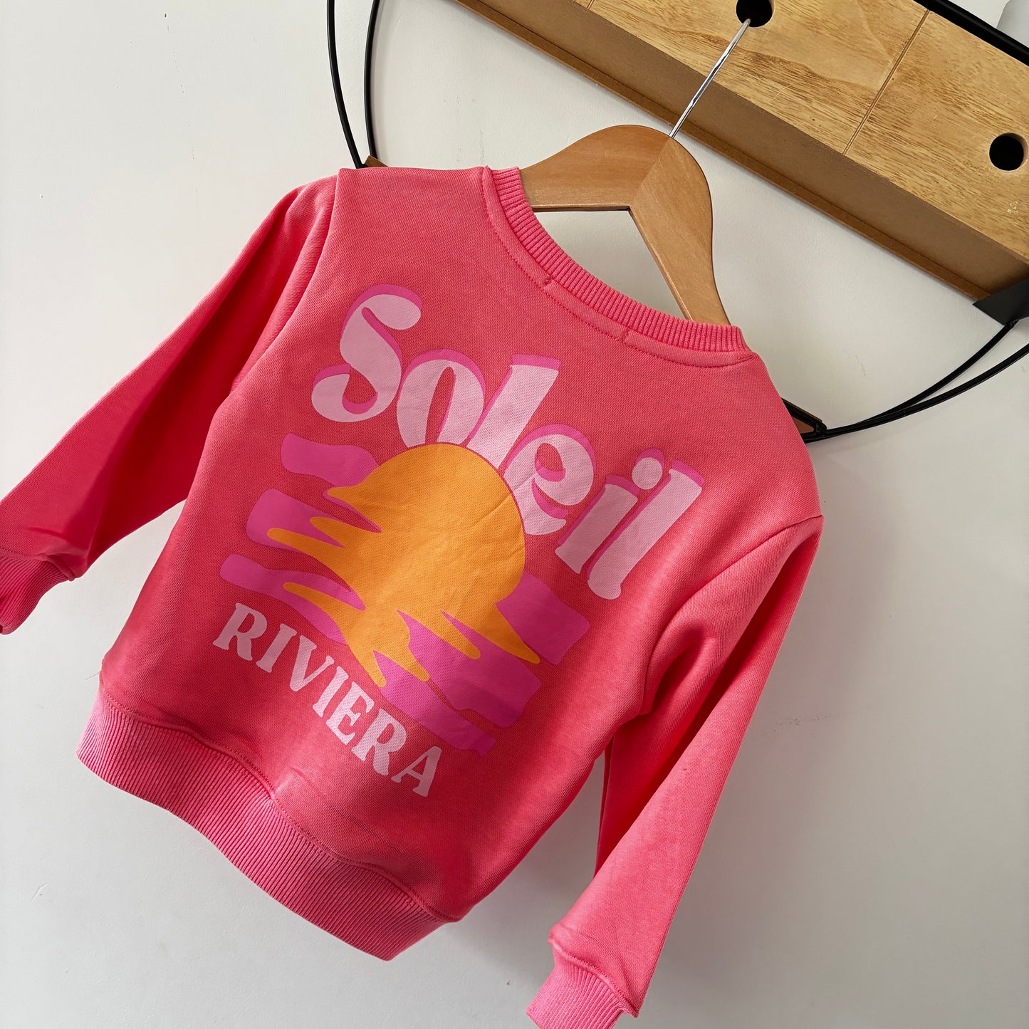 Mère & Fille - Sweat fin corail RIVIERA