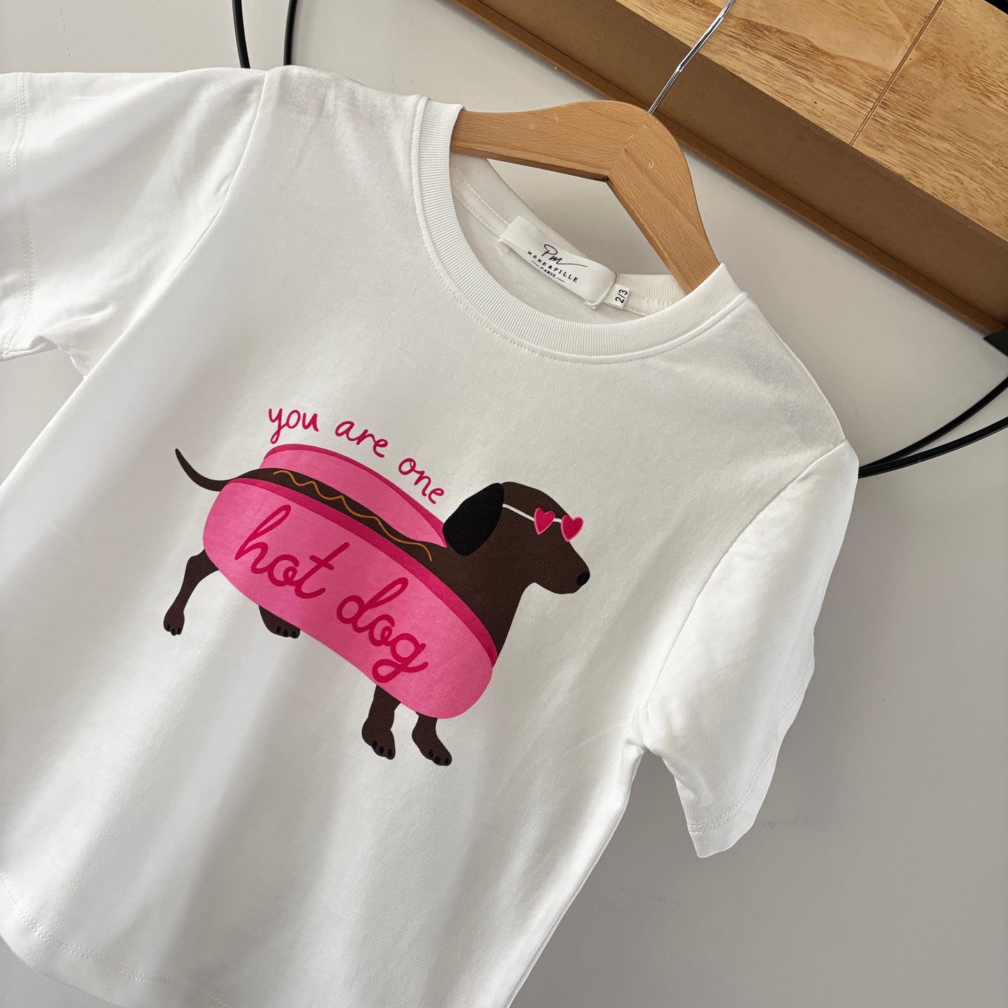 Mère & Fille : T-shirt blanc CHIEN