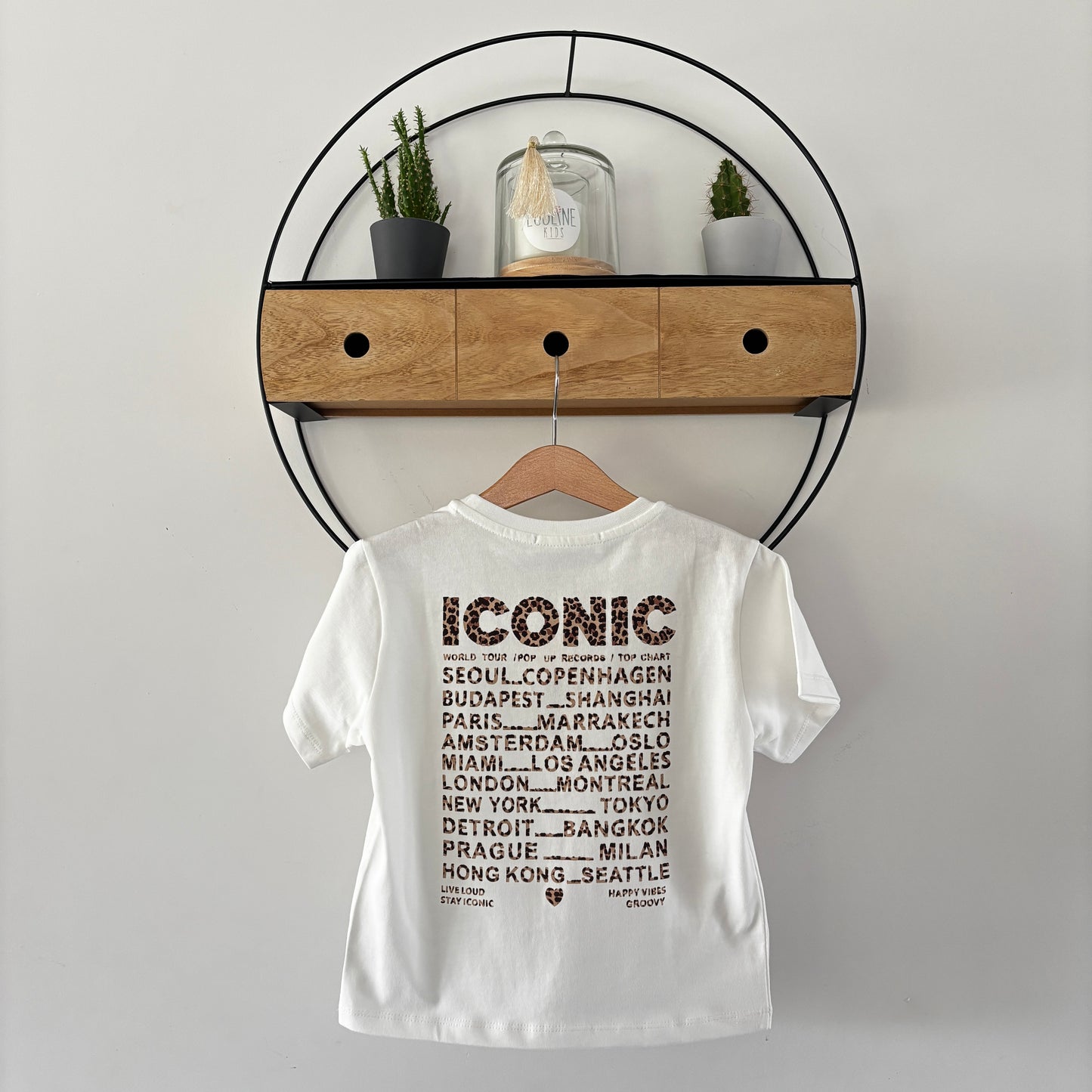 Mère & Fille - T-shirt banc & léopard ICONIC