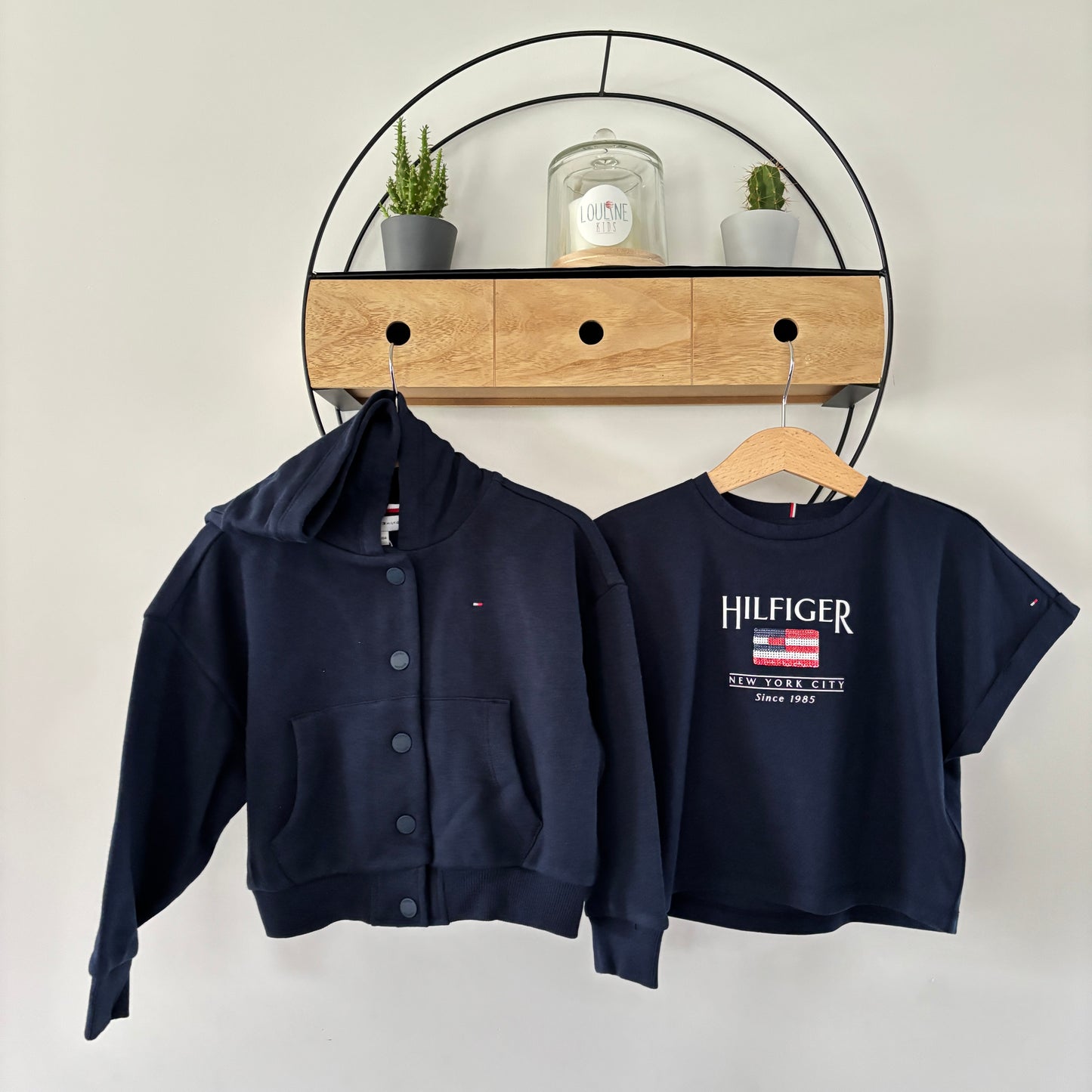 Tommy Hilfiger - Cardigan Dark Night Navy with back pattern