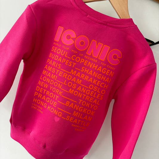 Mère & Fille - Sweat fuchsia ICONIC