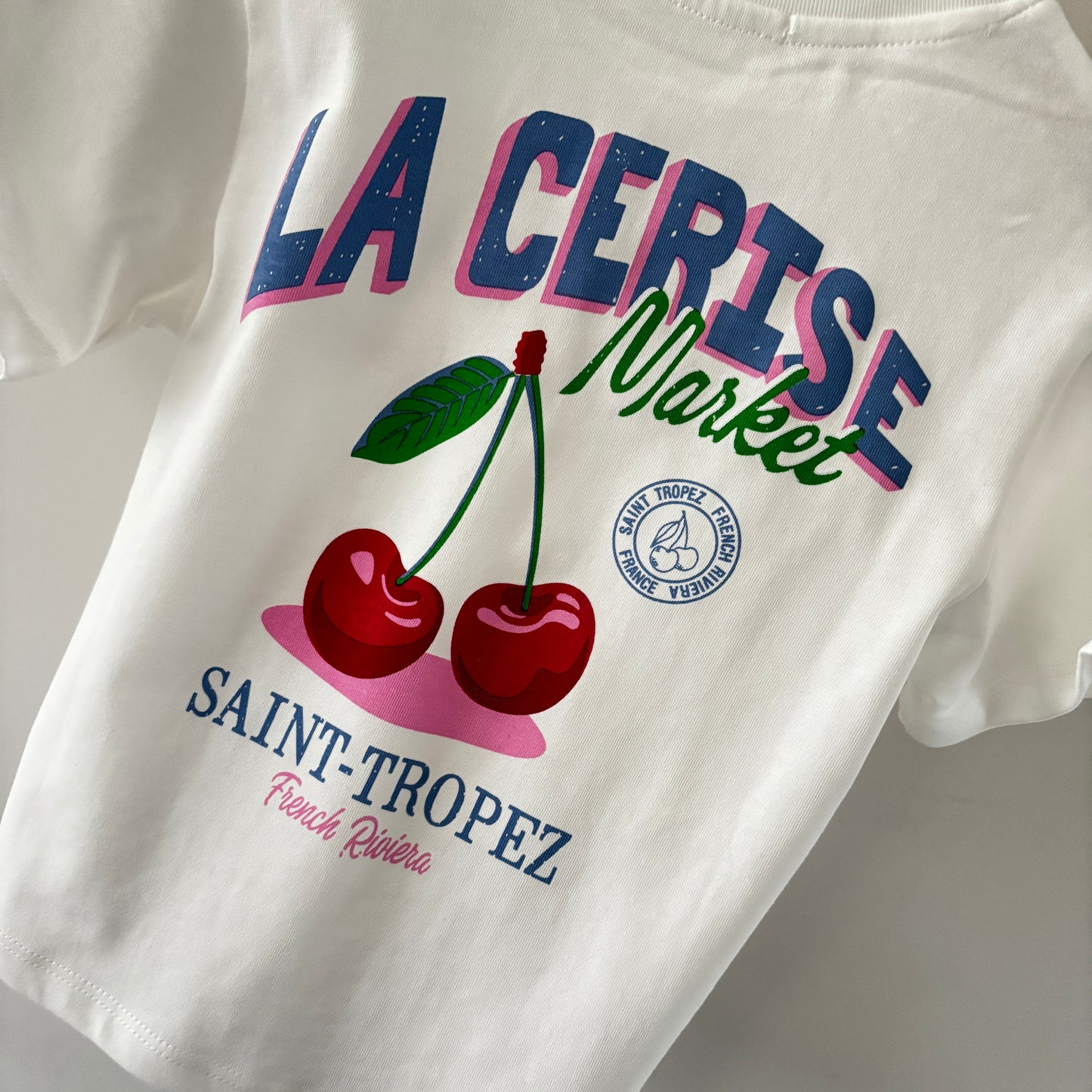 Mère & Fille - T-shirt blanc "La cerise Market"