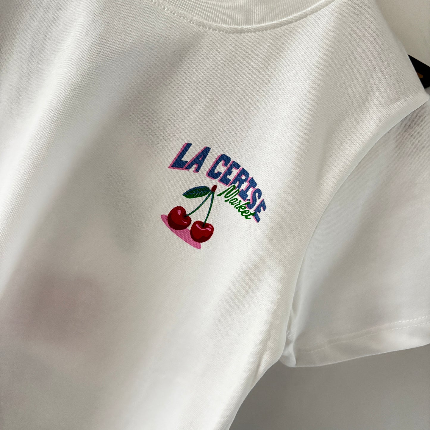 Mère & Fille - T-shirt blanc "La cerise Market"