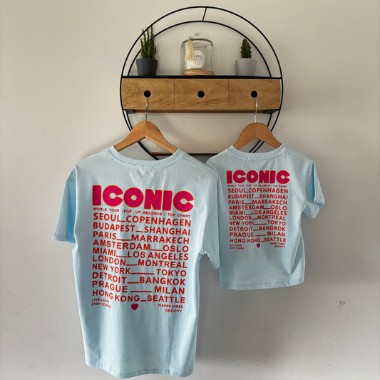 Mère & Fille - T-shirt bleu ICONIC
