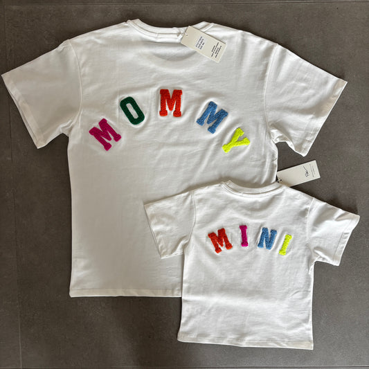 Mère & Fille : T-shirt blanc MINI ou MOMMY