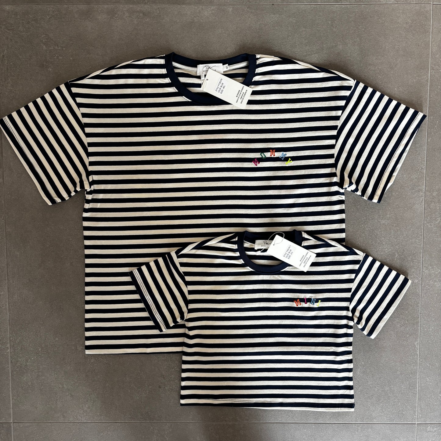 Mère & Fille : T-shirt rayé navy blanc MINI ou MOMMY