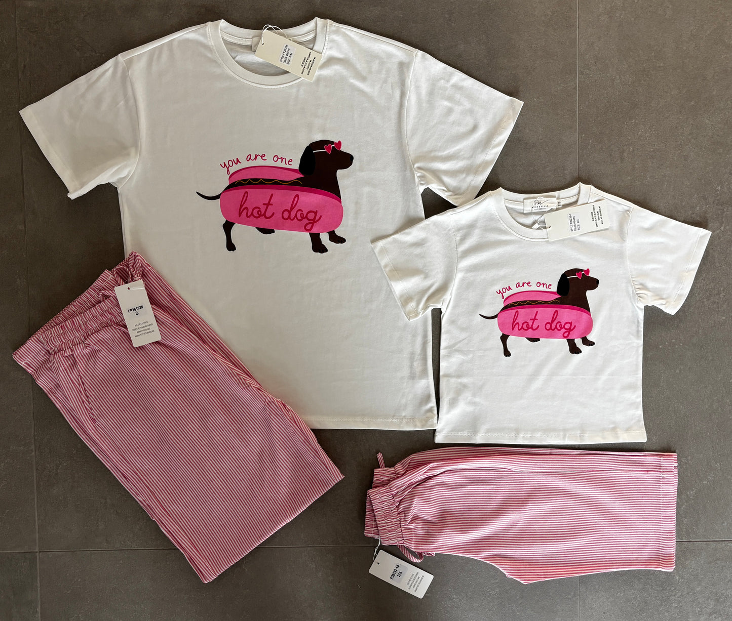 Mère & Fille : T-shirt blanc CHIEN