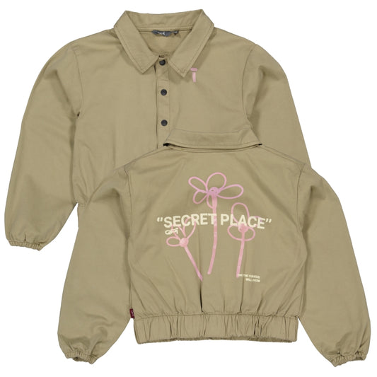 QPI - Veste kaki backprint Flo