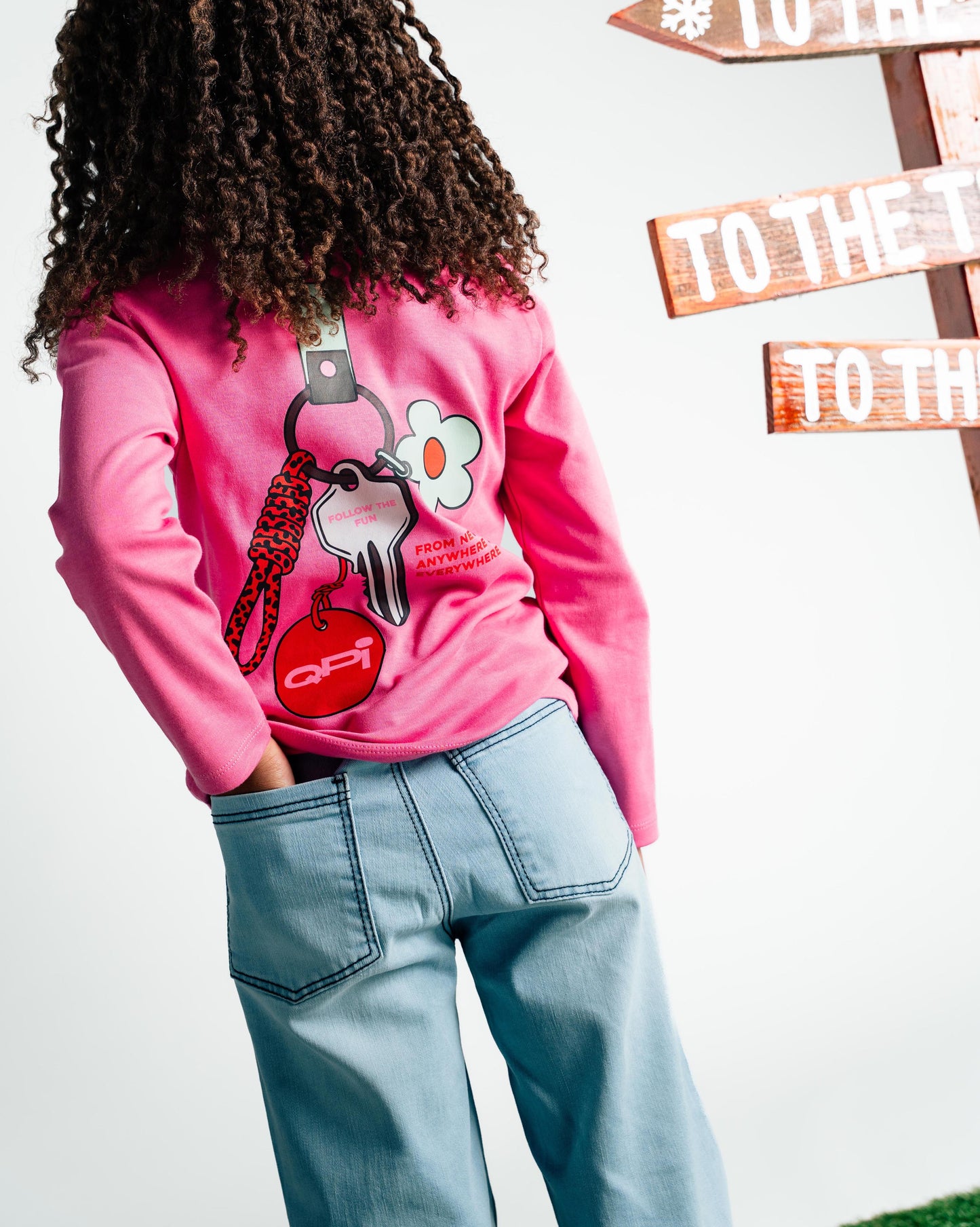 QPI - T-shirt rose backprint Falk