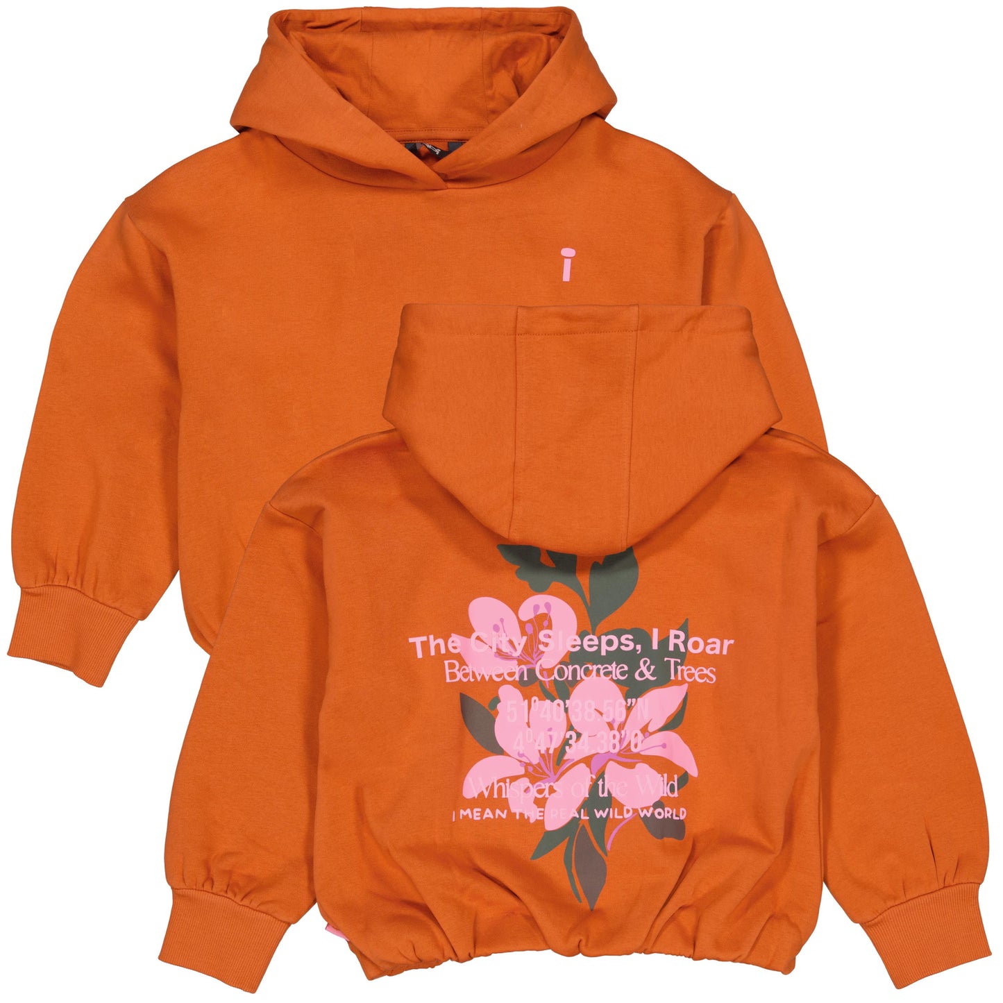 QPI - Sweat à capuche backprint Fiore