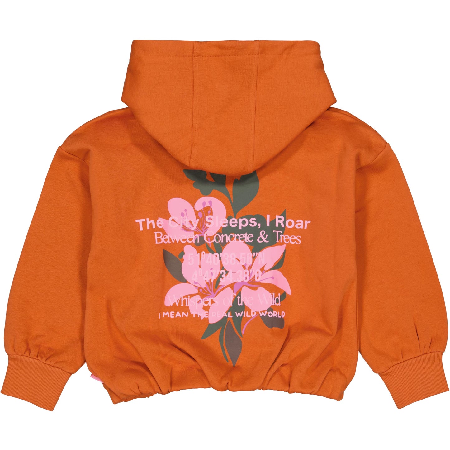 QPI - Sweat à capuche backprint Fiore