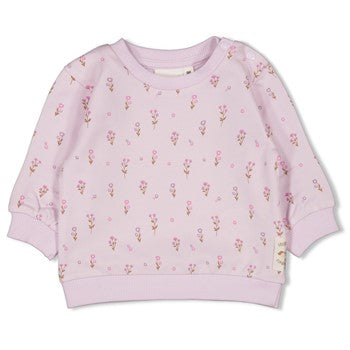 Feetje - Sweat lila Feetje - T-shirt pointelle Flower Ranch