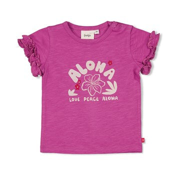 Feetje - T-shirt fuchsia Peace Aloha