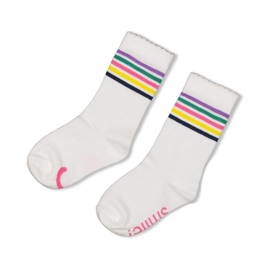 Jubel - White Rolling into Spring socks